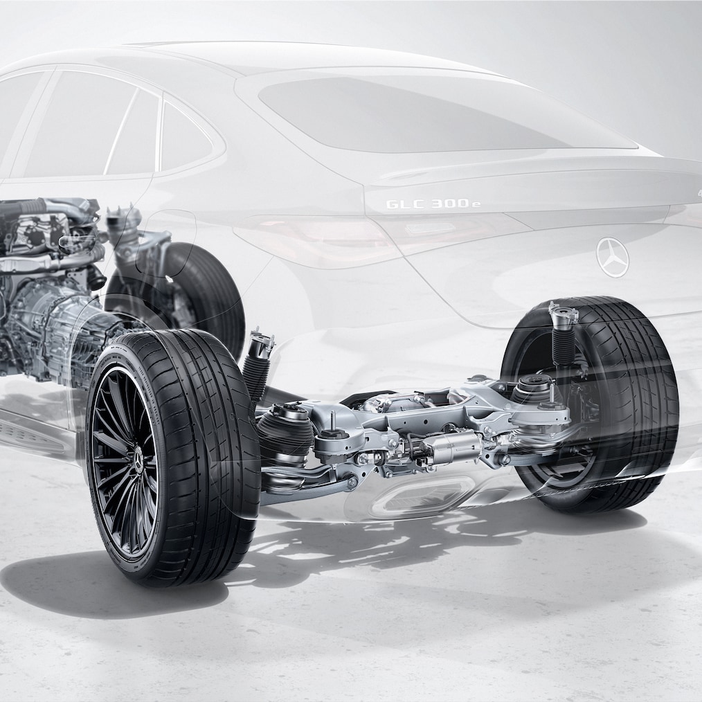 Das Fahrwerk des Mercedes-Benz GLC.