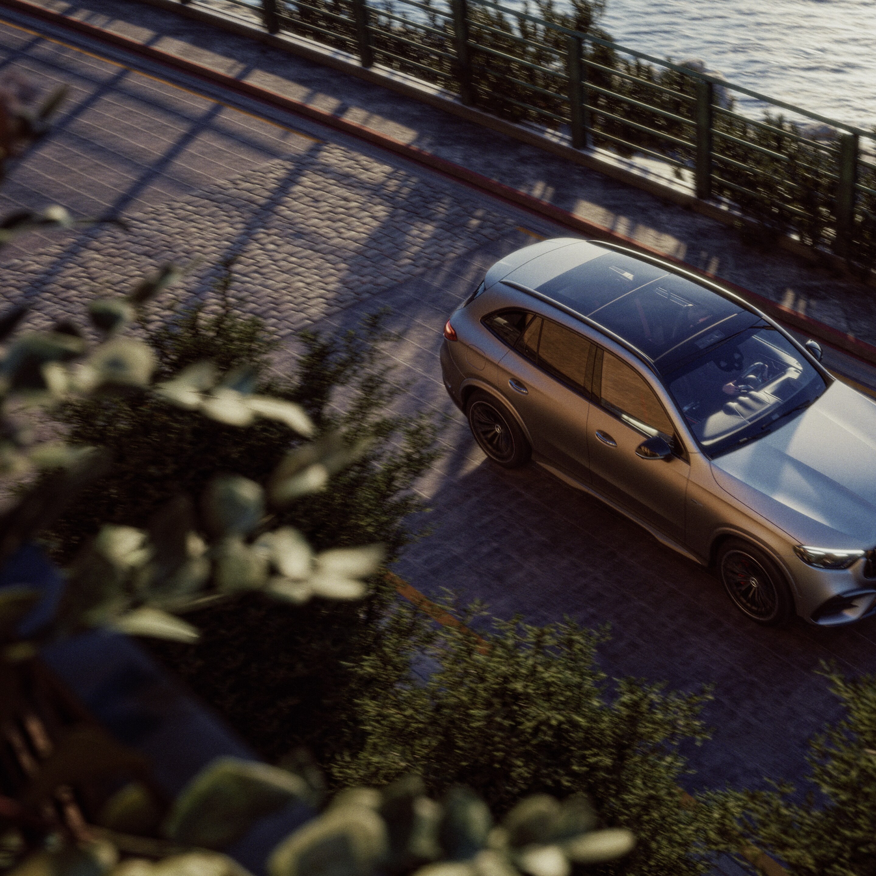 Das Exterieur des neuen Mercedes-AMG GLC SUV.