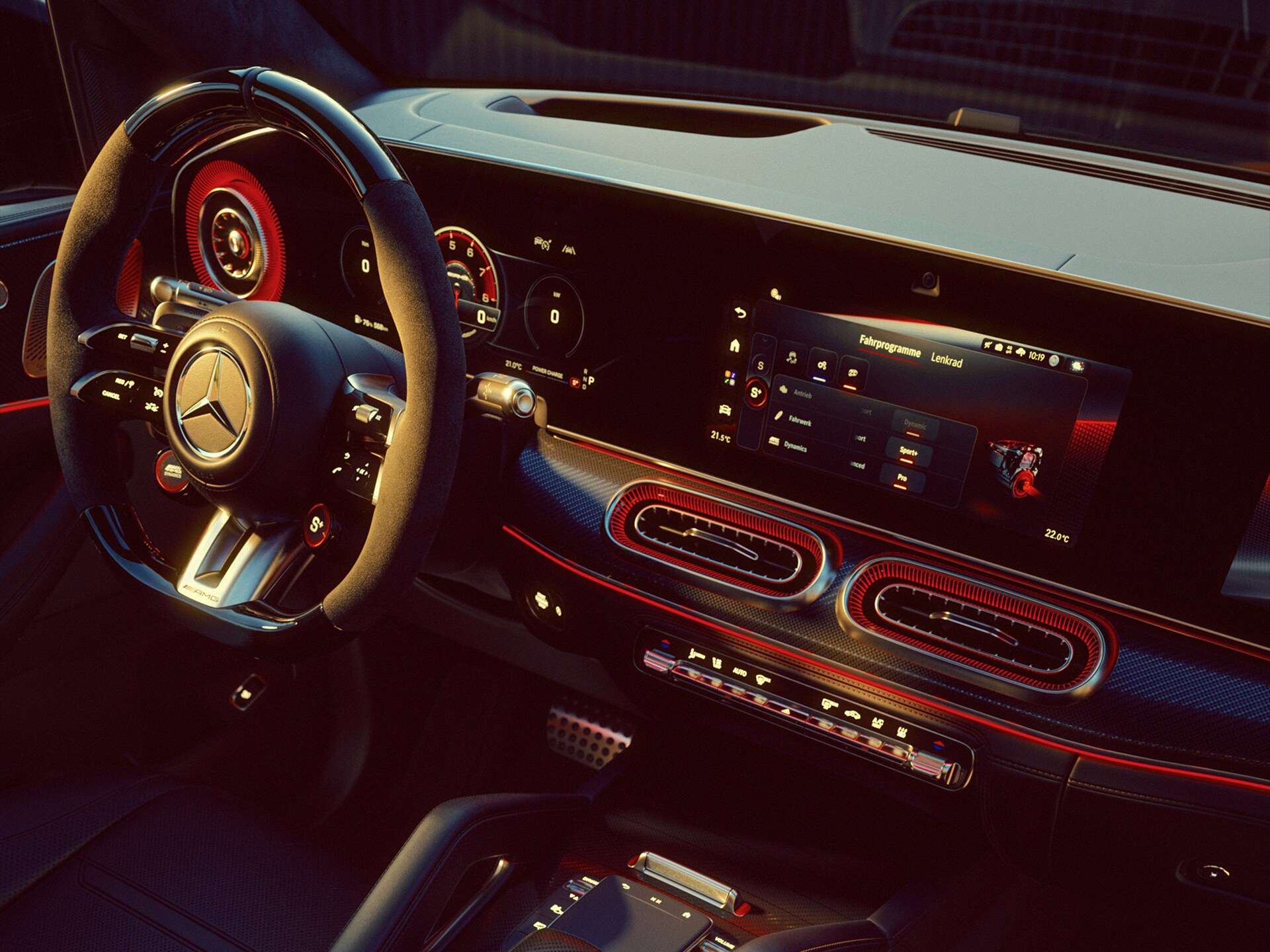 Das neue Interieurdesign des Mercedes-AMG GLE 63 S Coupé.
