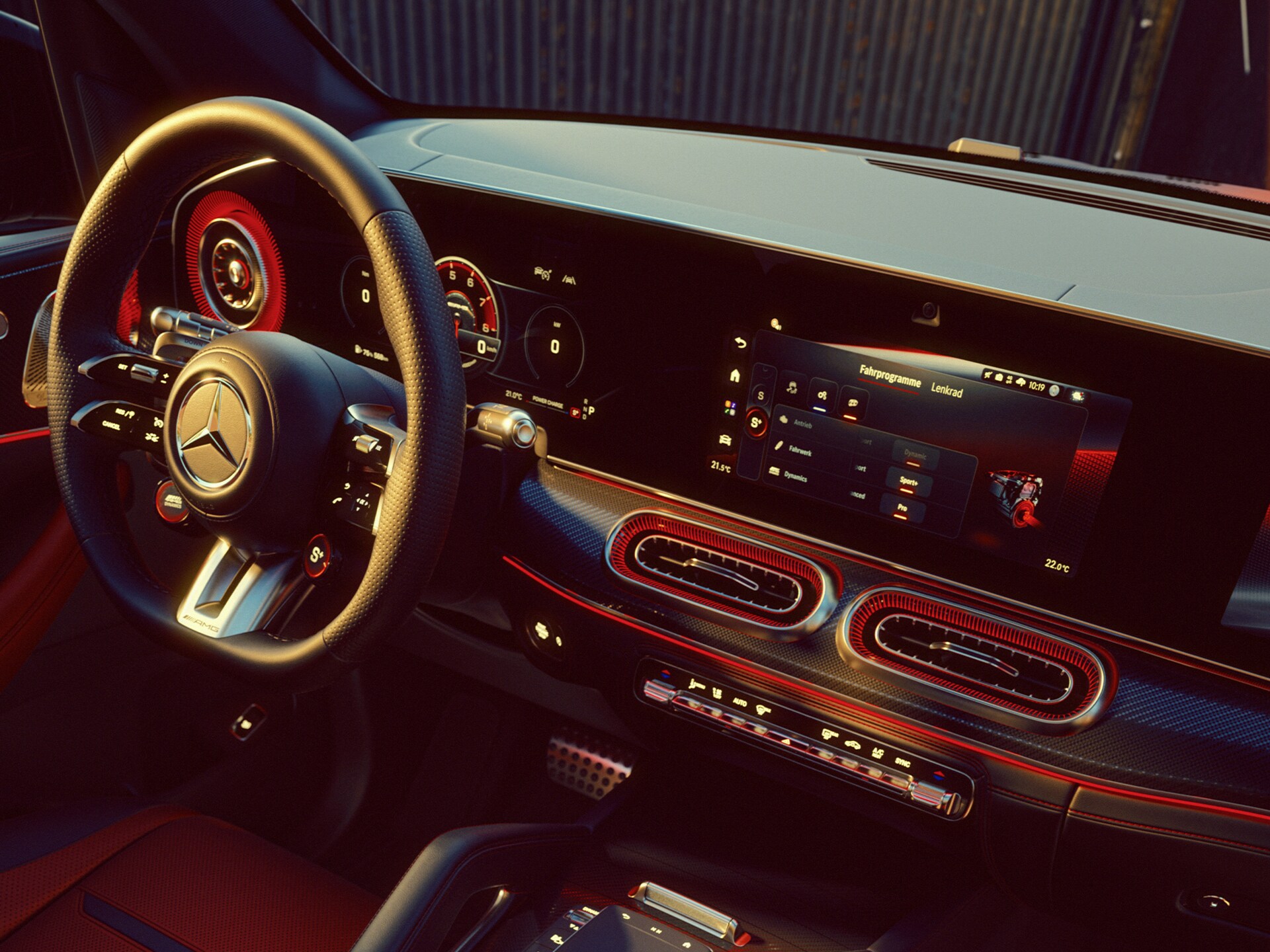 Das AMG Performance Lenkrad im Mercedes-AMG GLE 63 S SUV.