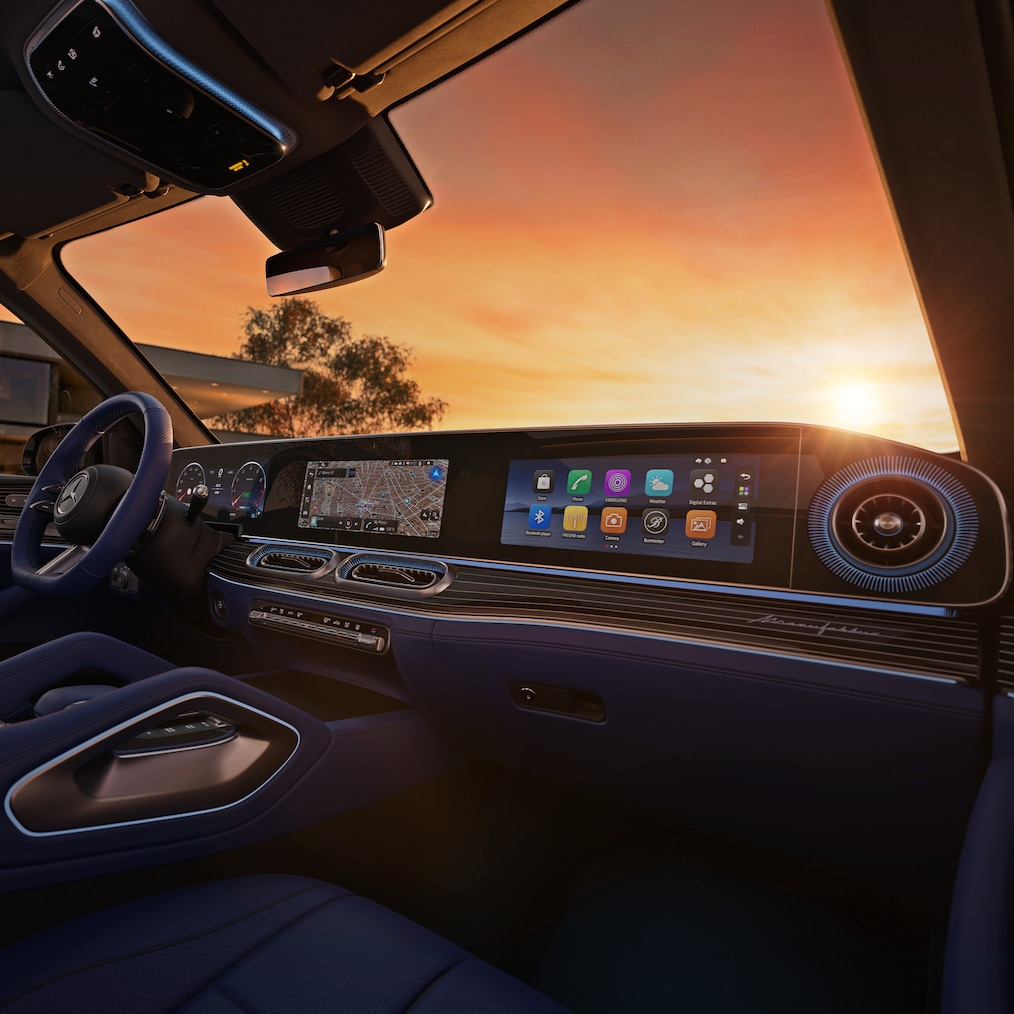 Das Armaturenbrett des neuen GLE von Mercedes-Benz.