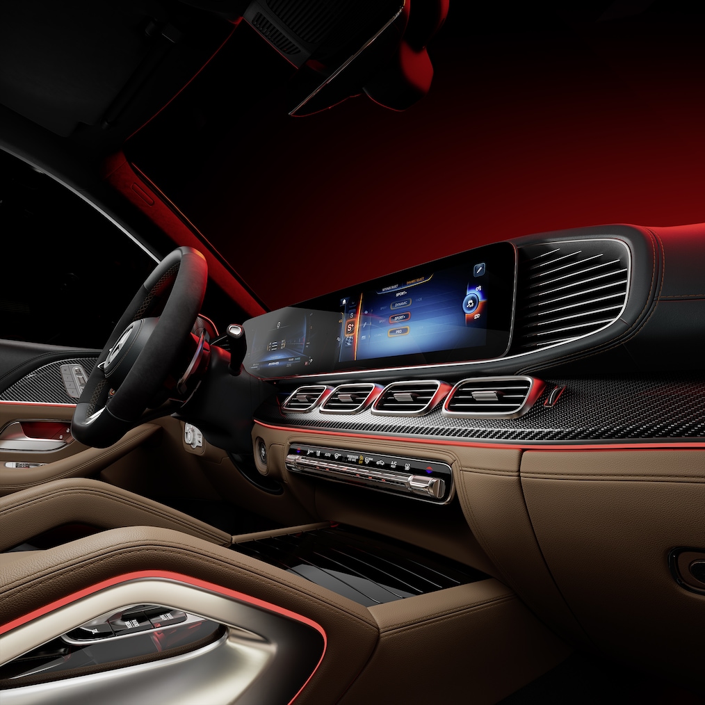 Das Widescreen-Cockpit im GLS 63 4MATIC + von Mercedes-AMG.