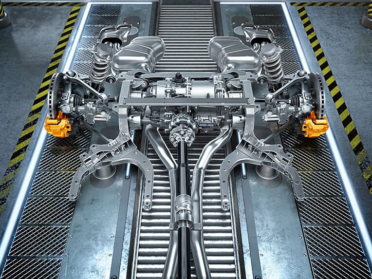 Illustration der Mercedes-AMG Effizienz.