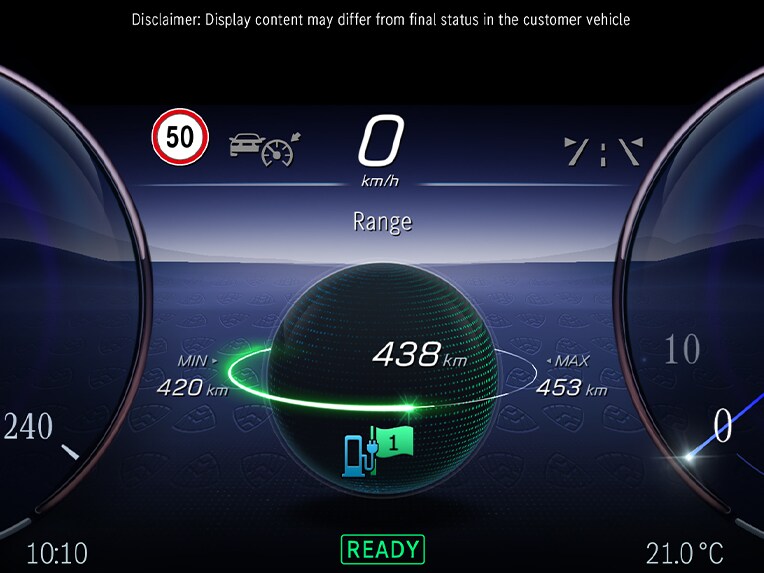 Der Reichweitenassistent im Mercedes-Maybach EQS SUV.