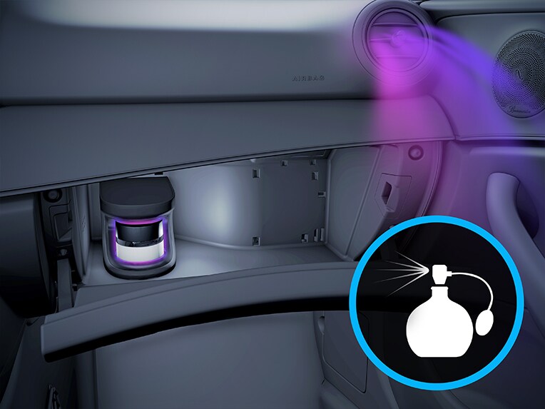 Eine Visualisierung des AIR-BALANCE-Pakets im Mercedes-Maybach EQS SUV.