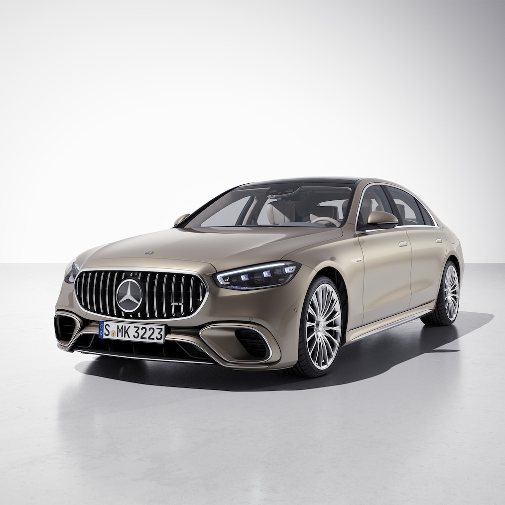 Seitenansicht des Mercedes-AMG S 63 E PERFORMANCE (für exklusive MANUFAKTUR Lackierungen).