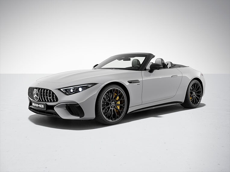 Das Exterieur des Mercedes-AMG SL Roadsters mit AMG Night-Paket.