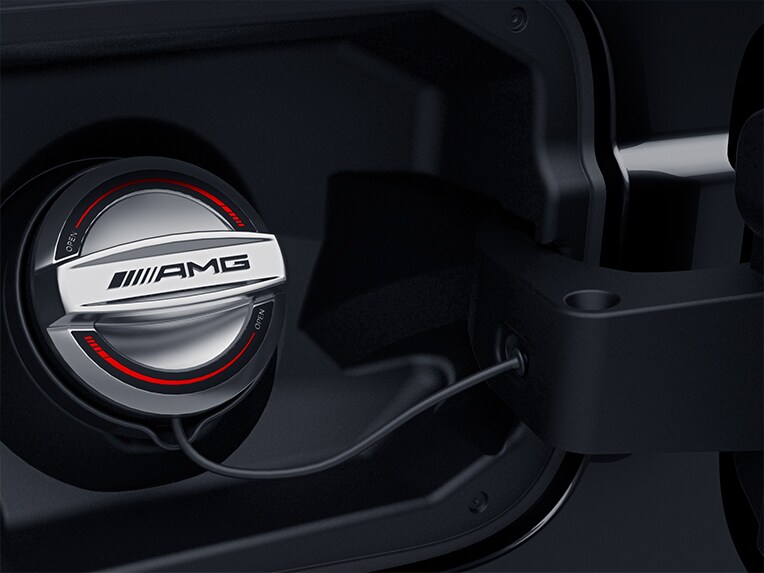 Der AMG Tankdeckel des SL Roadsters von Mercedes-AMG