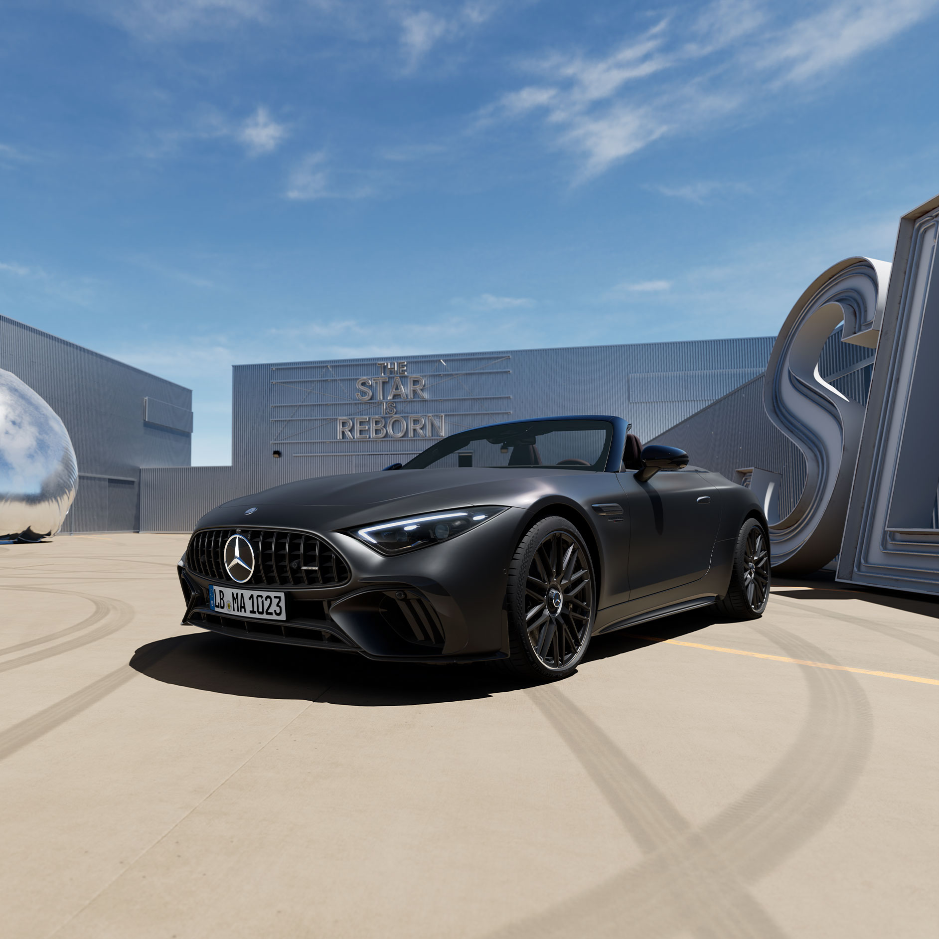 Personalisierung | SL 63 S E PERFORMANCE | Mercedes-AMG Eine seitliche Frontansicht des Mercedes-AMG SL 63 S E PERFORMANCE.