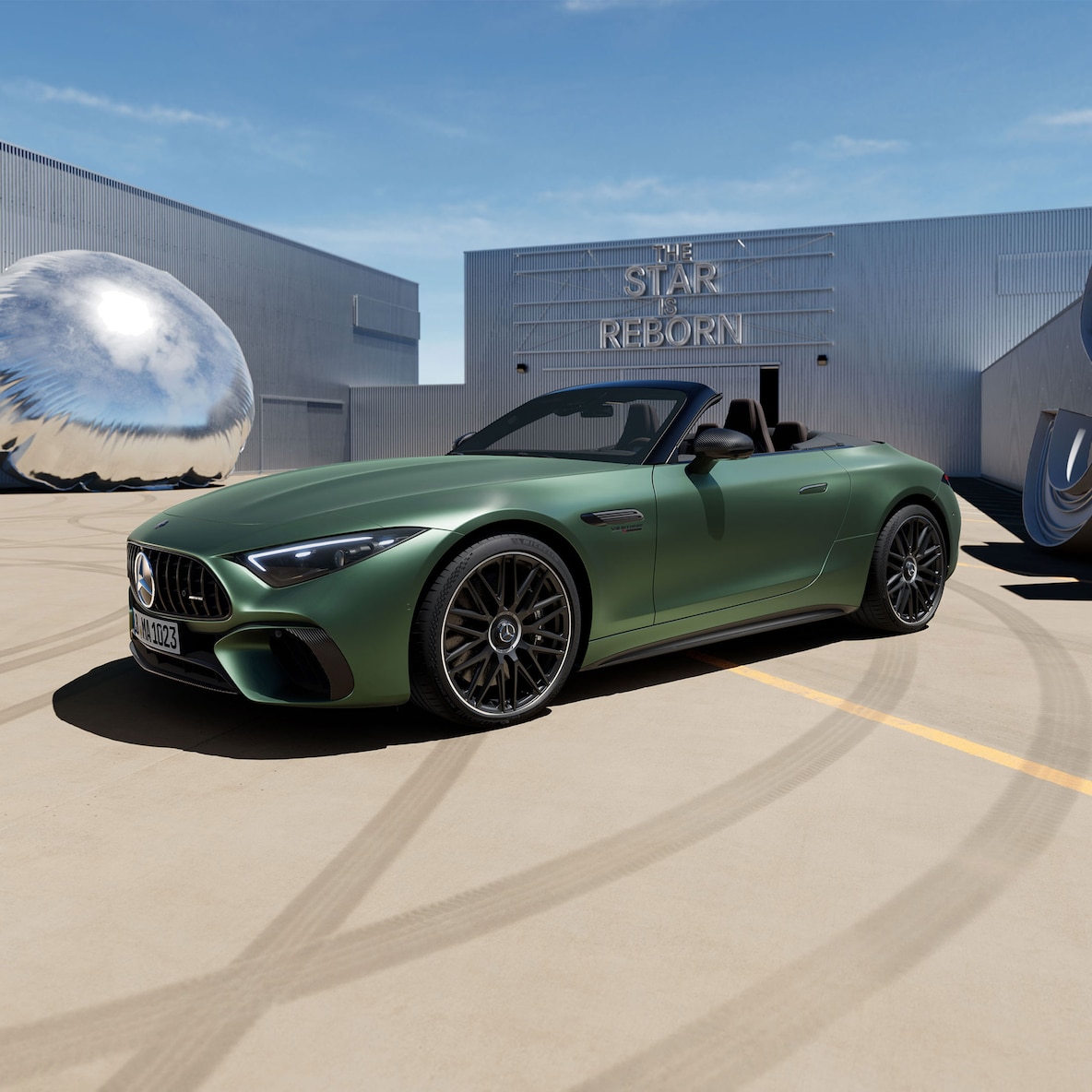 Das Exterieur des Mercedes-AMG SL 63 S E PERFORMANCE in einer seitlichen Ansicht..