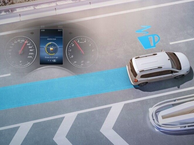 Das Fahrassistenzsystem ATTENTION ASSIST der Mercedes-Benz T-Klasse.