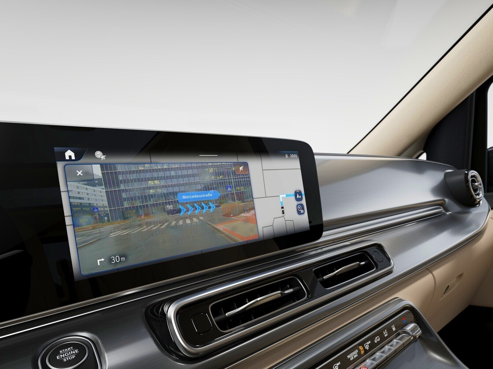 MBUX Augmented Reality für Navigation der Mercedes-Benz V-Klasse Marco Polo.