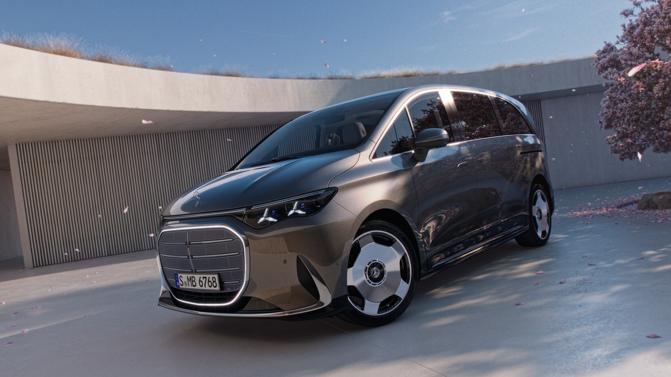 Der VLE auf einer Einfahrt stehend.