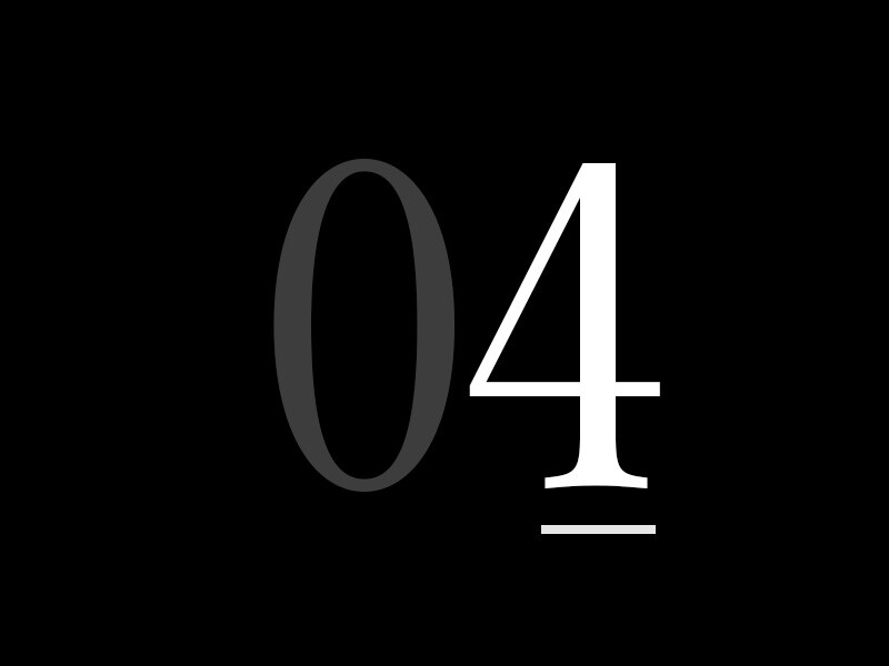 Eine große Zahl "04"