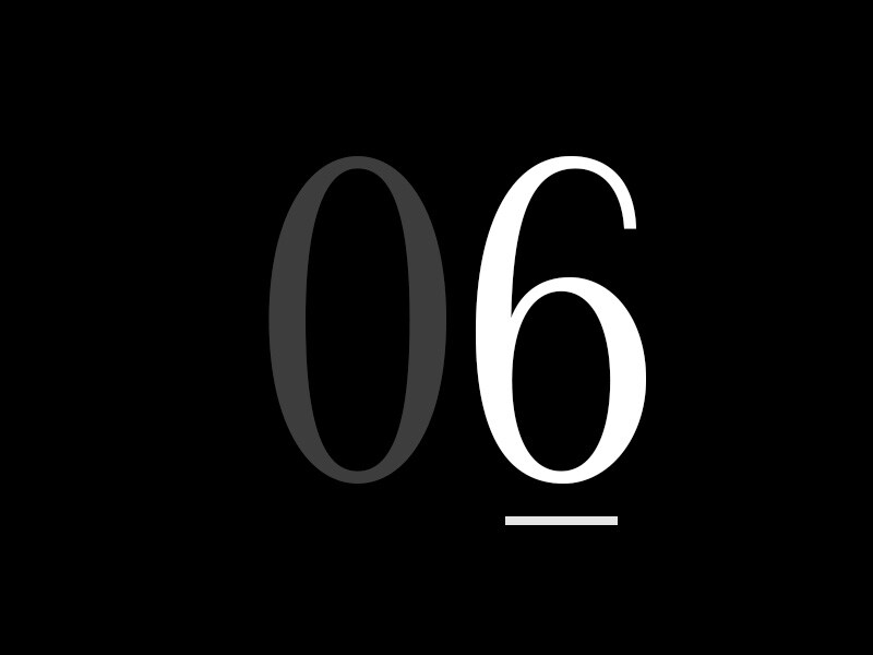Eine große Zahl "06"