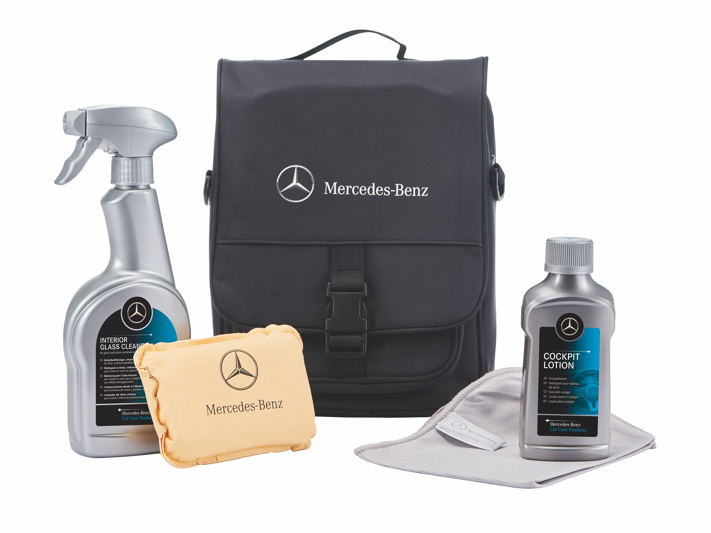 Das Mercedes-Benz Autopflegekit Interieur.