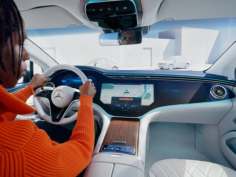 Das Interieur des EQS.