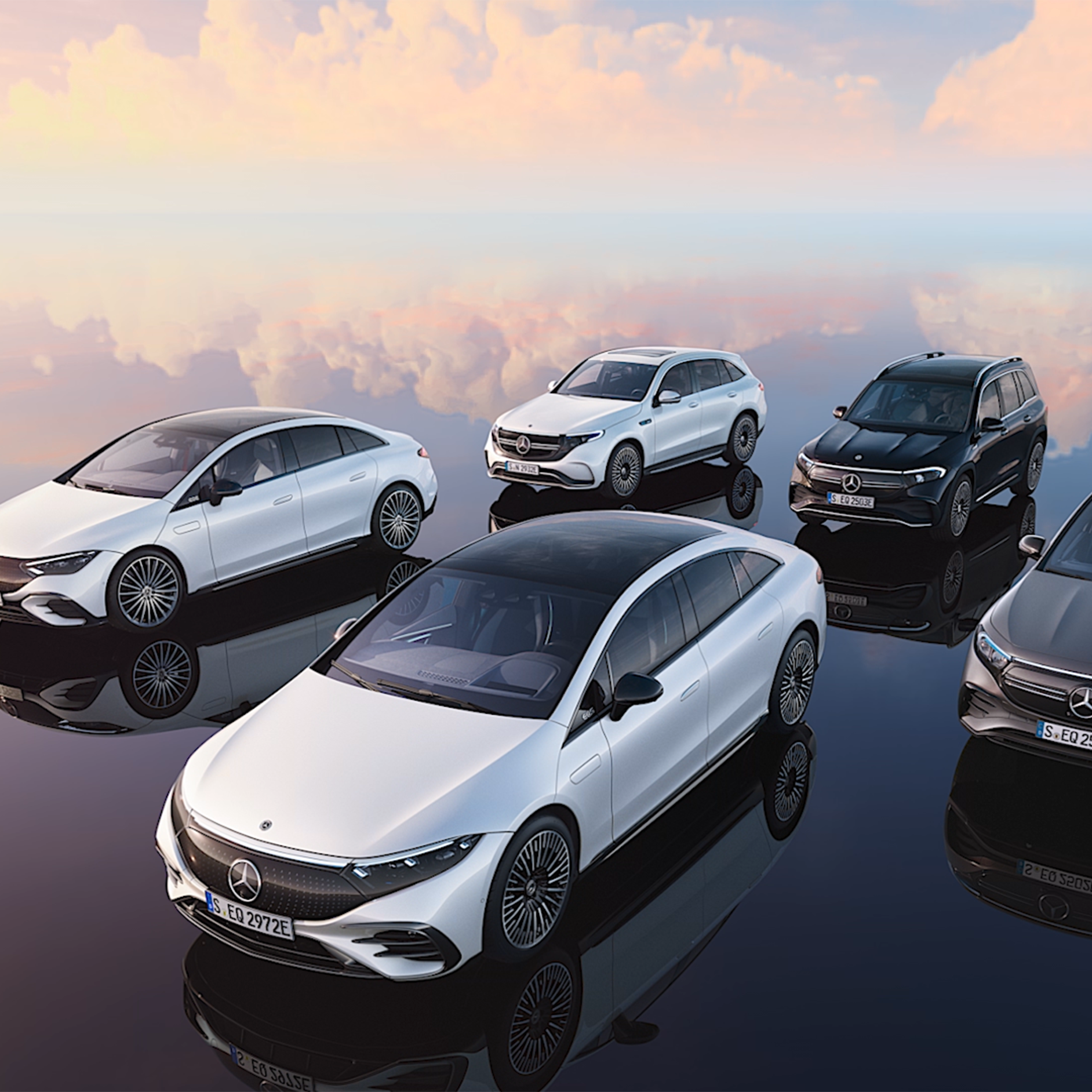 EQ-Modelle | Übersicht Die EQ-Modelle in seitlicher Frontansicht