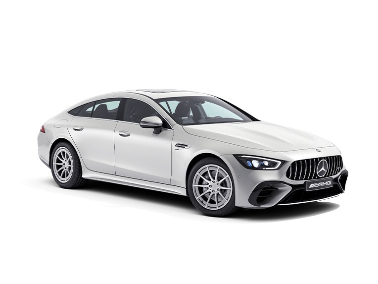 Eine Darstellung des Mercedes-AMG GT Coupé 4-Türer.