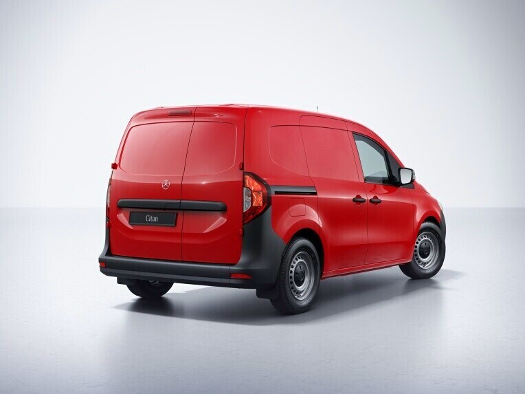 Die Rückfahrkamera im Heck des Mercedes-Benz Citan Kastenwagens.