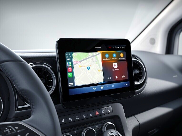 Die Smartphone-Integration im Mercedes-Benz eCitan Kastenwagen.