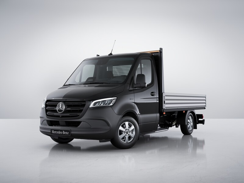 Das Mercedes-Benz eSprinter Pritschenfahrzeug.