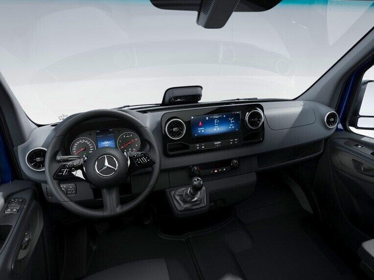 Die Fahrerkabine des Mercedes-Benz Sprinter Kastenwagens in der Ausstattungslinie BASE.