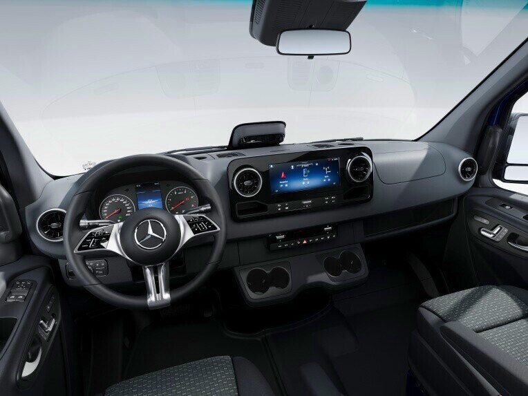 Die Fahrerkabine des Mercedes-Benz Sprinter Kastenwagens in der Ausstattungslinie SELECT.