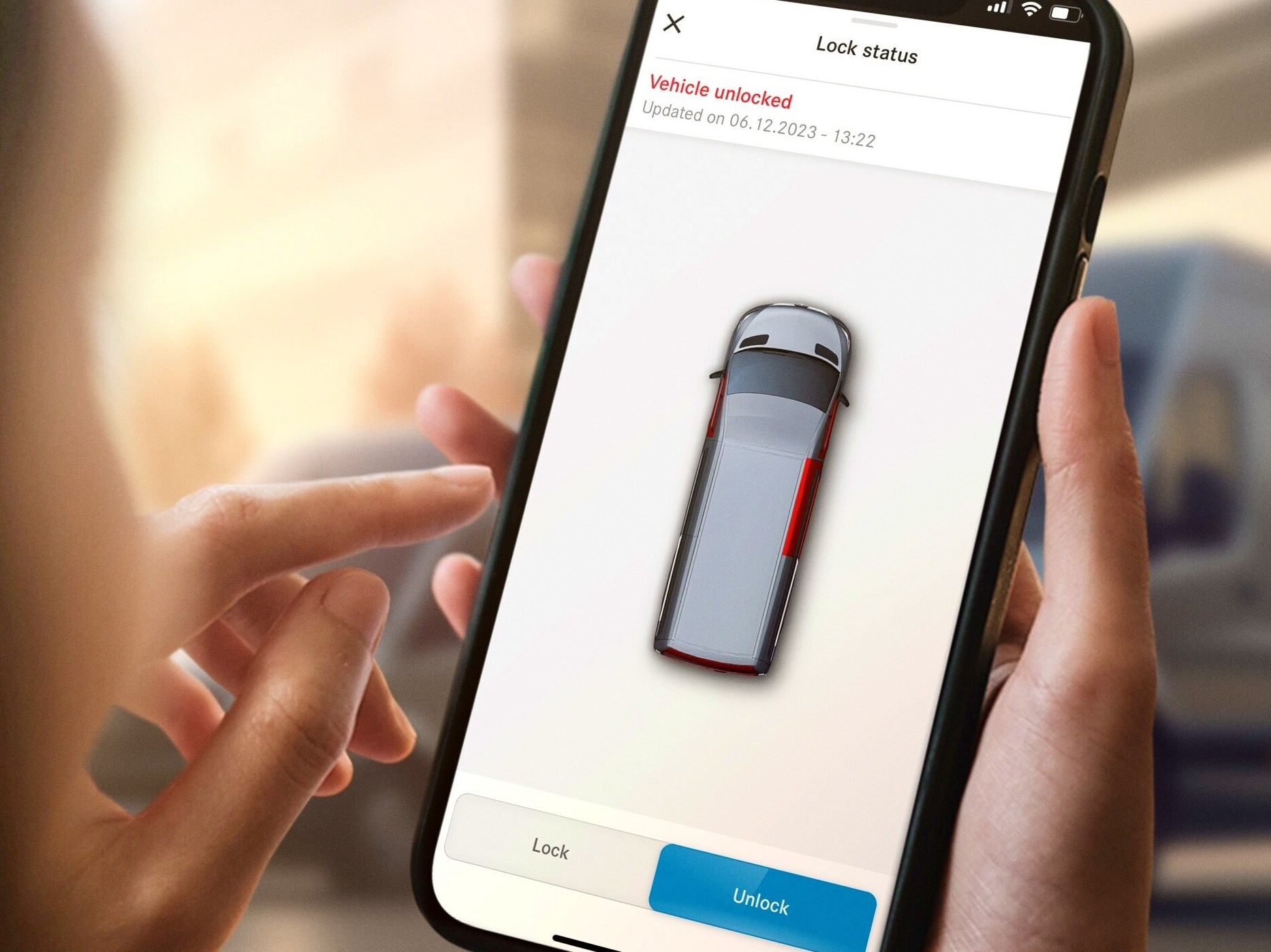 Digitale Extras für einen Transporter von Mercedes-Benz.