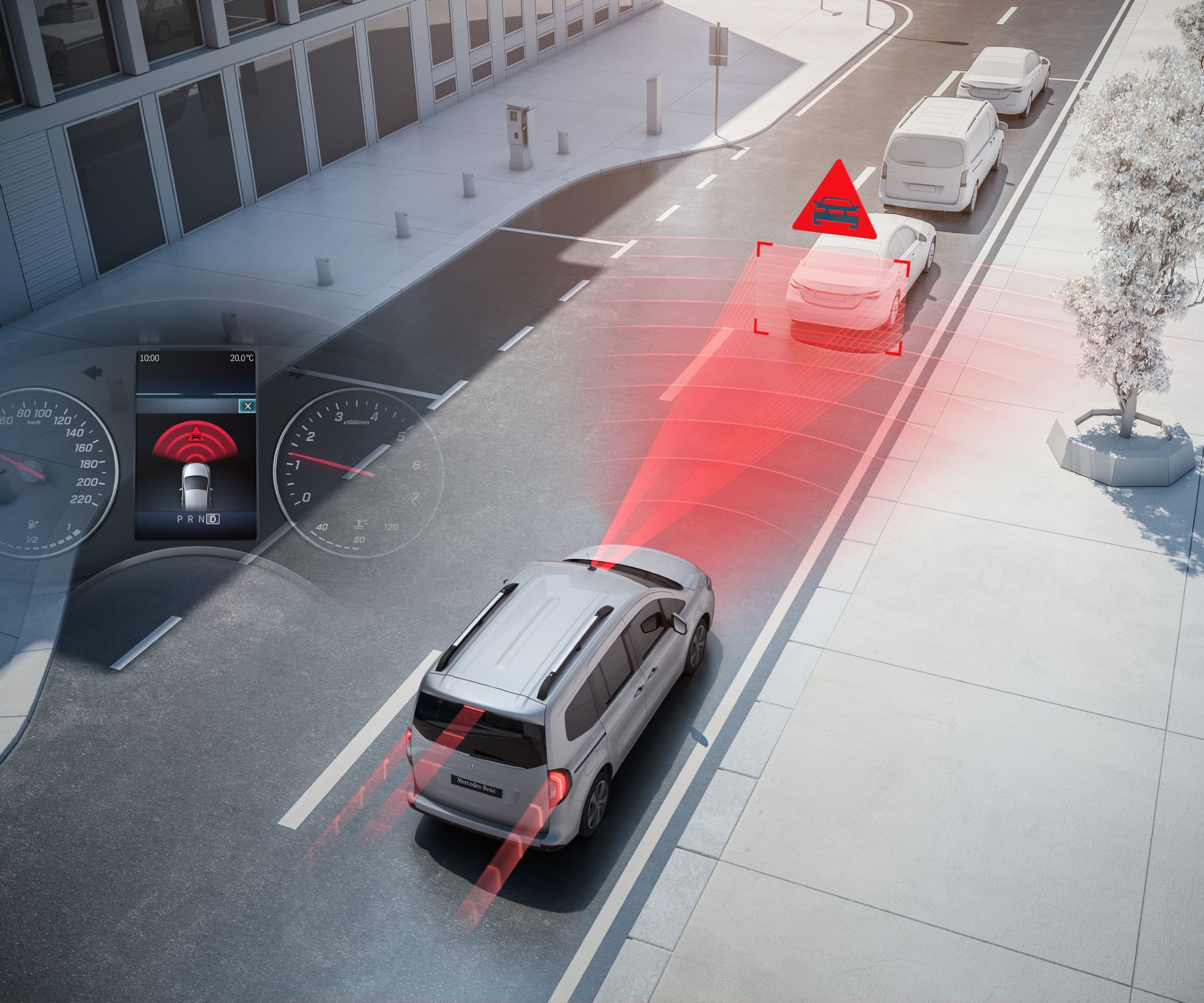 Fahrassistenzsysteme | Mercedes-Benz Der Mercedes-Benz Citan mit den Fahrassistenzsystemen.