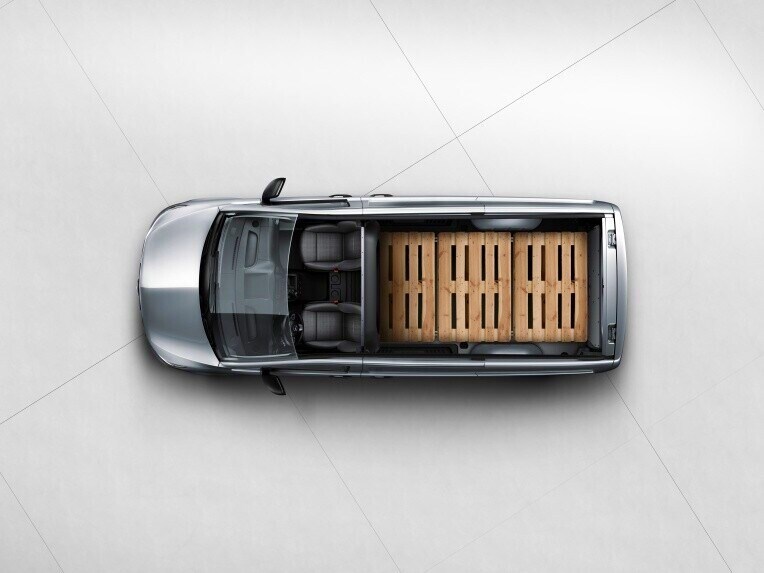 Die Top Down Ansicht des Laderaums des Mercedes-Benz Vito Kastenwagen.
