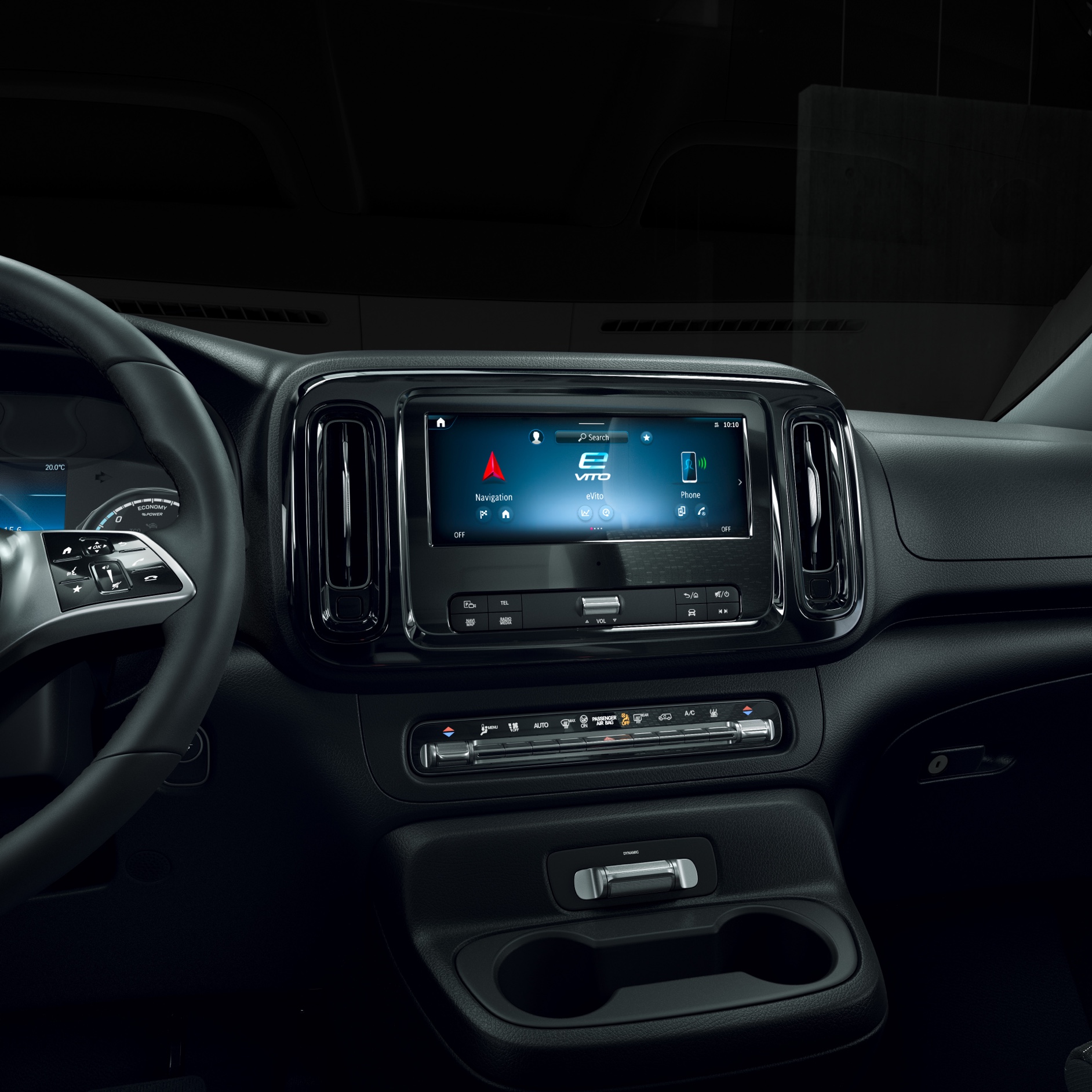 Intelligente Konnektivität | Mercedes-Benz Transporter Das MBUX Multimediasystem im Mercedes-Benz eVito.