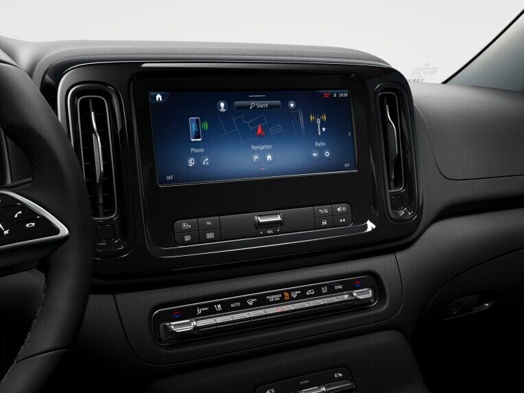 Ein beispielhafter Screen der die Navigation im Mercedes-Benz Vito Tourer zeigt.