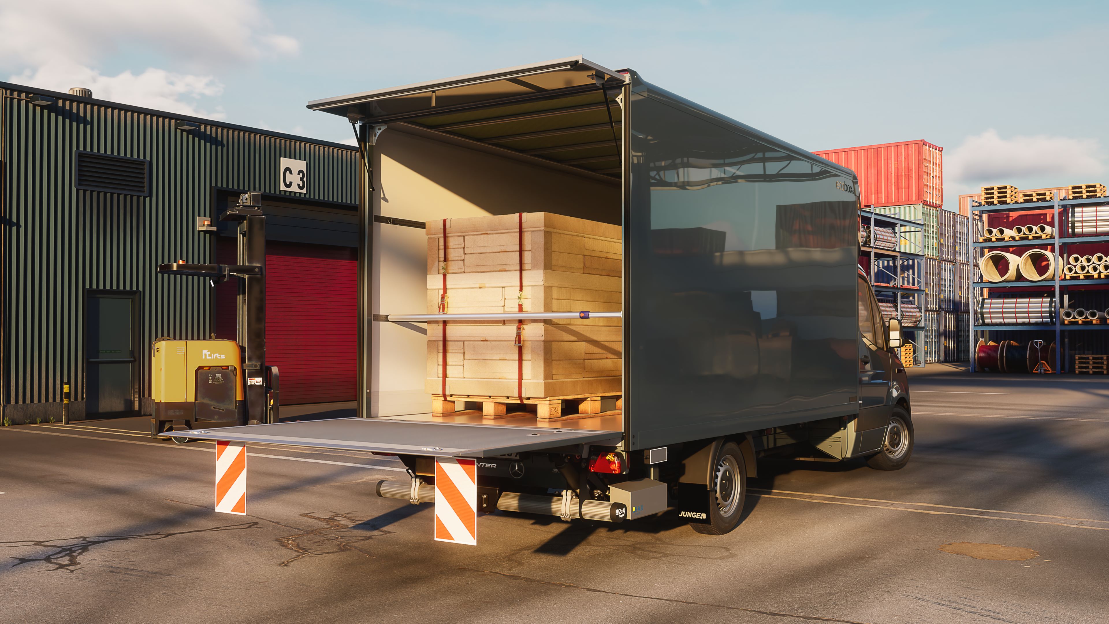 VanSolution | Sprinter | Mercedes-Benz Der Sprinter mit Trockenfrachtaufbau von Junge.
