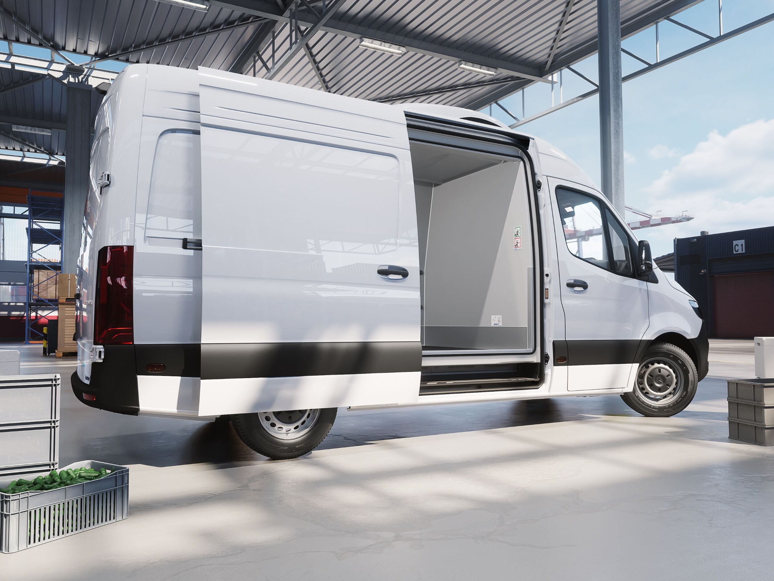 The Sprinter with isothermal-refrigerated integrated container by Kerstner.