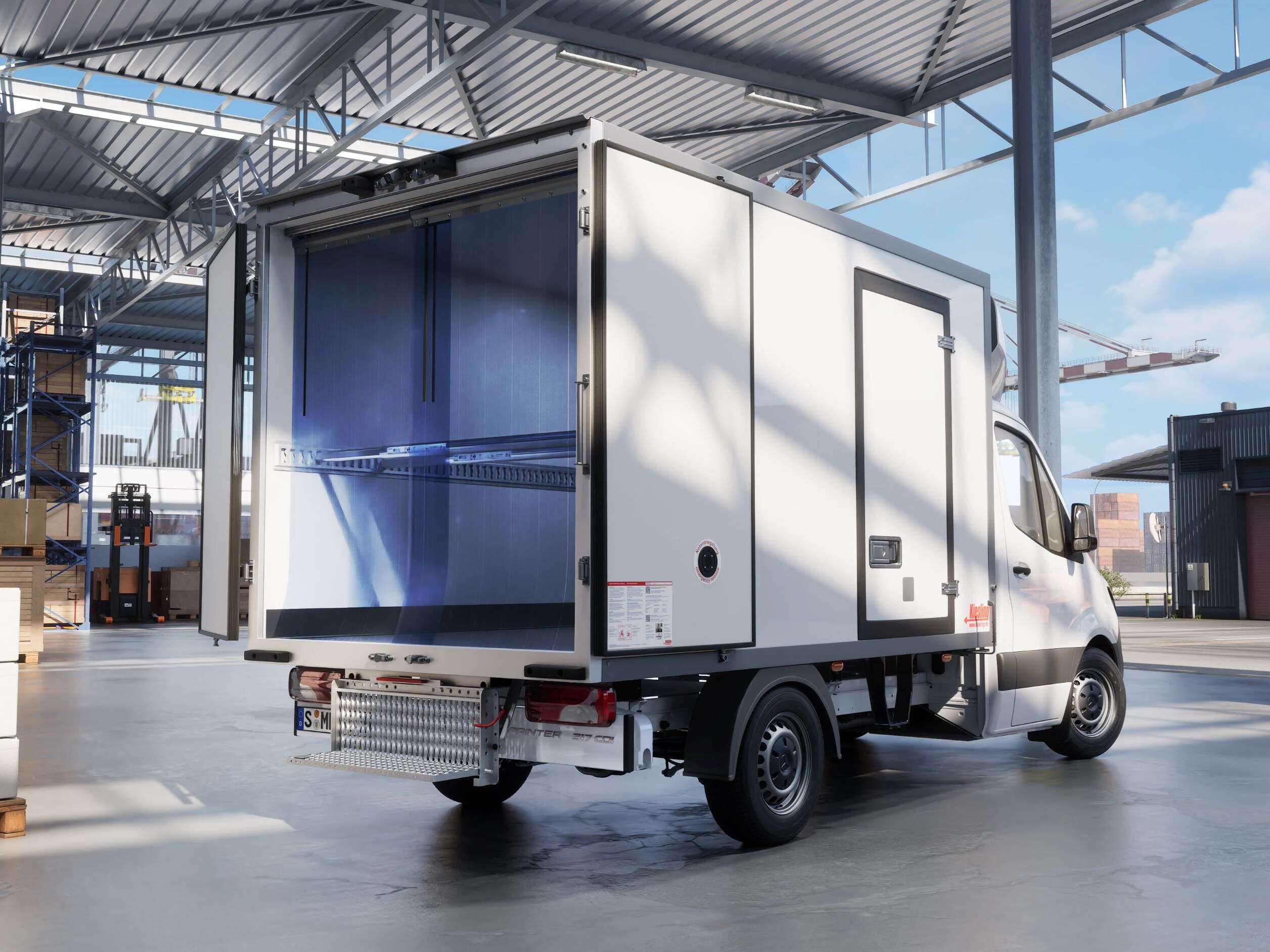 The Sprinter with a refrigerated body by Kiesling.