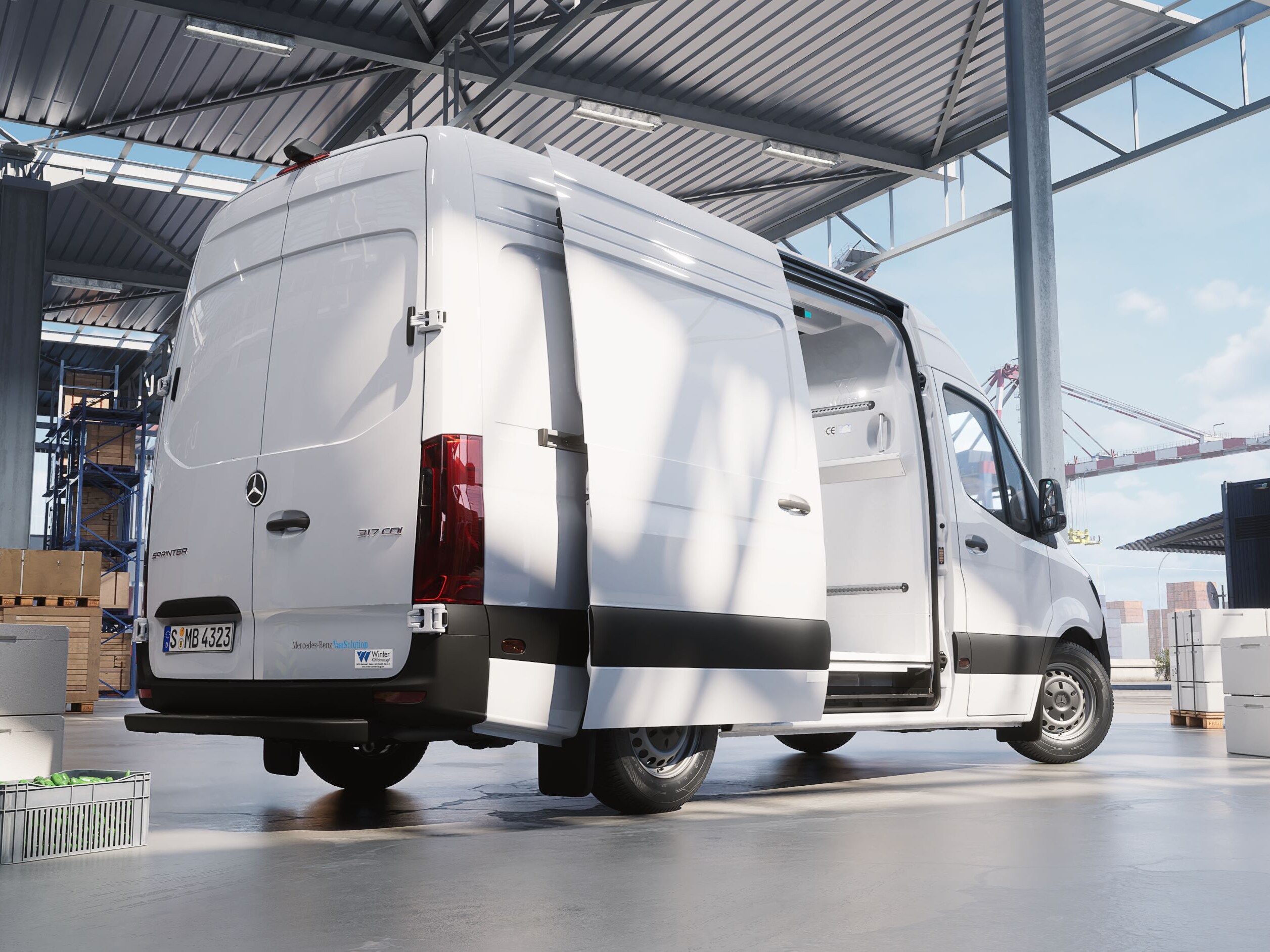 The Sprinter with isothermal-refrigerated integrated container by Winter.