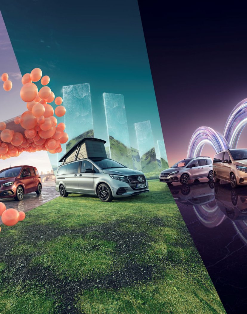 Mercedes van de shop